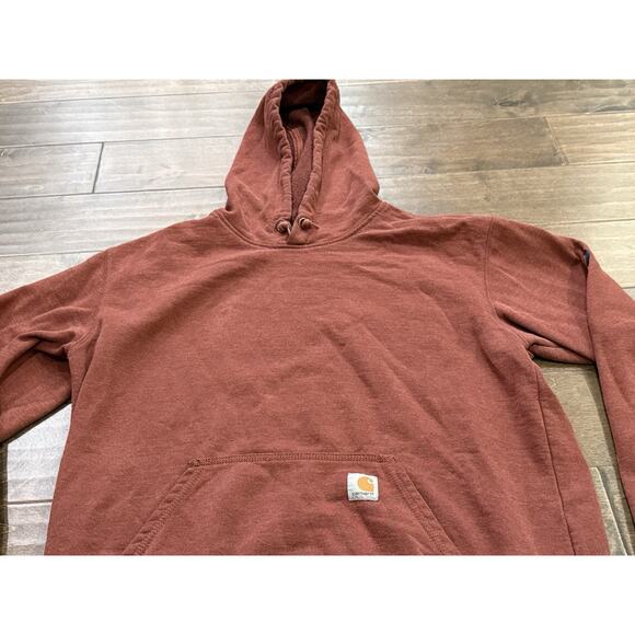 Carhartt Mens Red Spellout Original Fit Long Sleeve Hooded Size M MEDIUM K288 - Picture 4 of 8